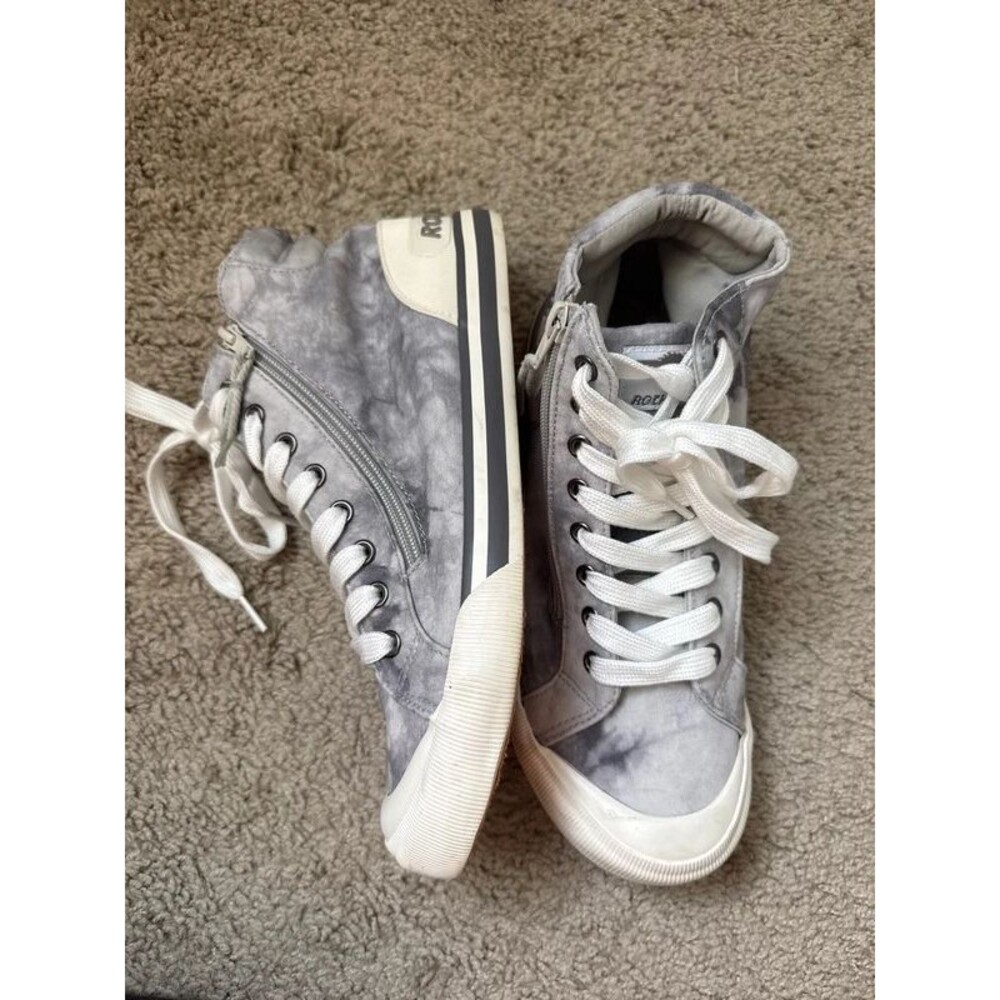 Rocket Dog Jazzin Grey Tie-Dye High Top Sneakers Women’s 9